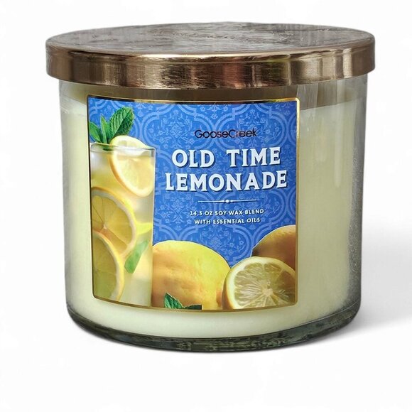 GooseCreek Old Time Lemonade 3-Wick Soy Wax Essential Oil Jar Candle NEW - Picture 5 of 5